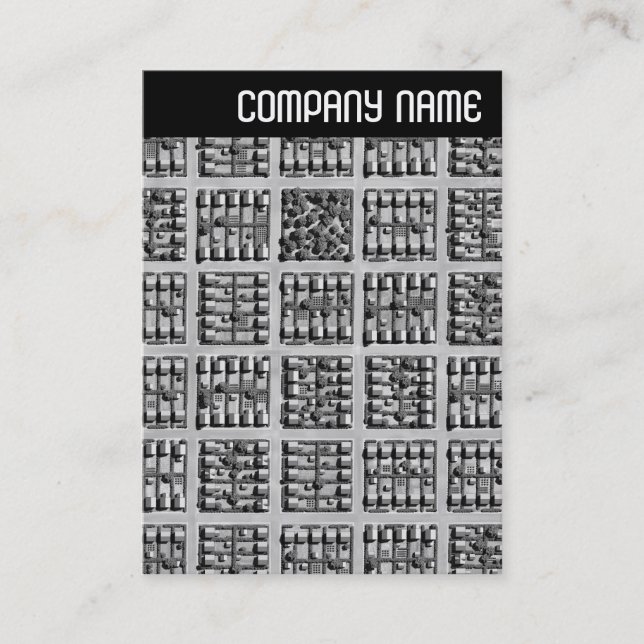 V Header - Square Town Business Card (Front)