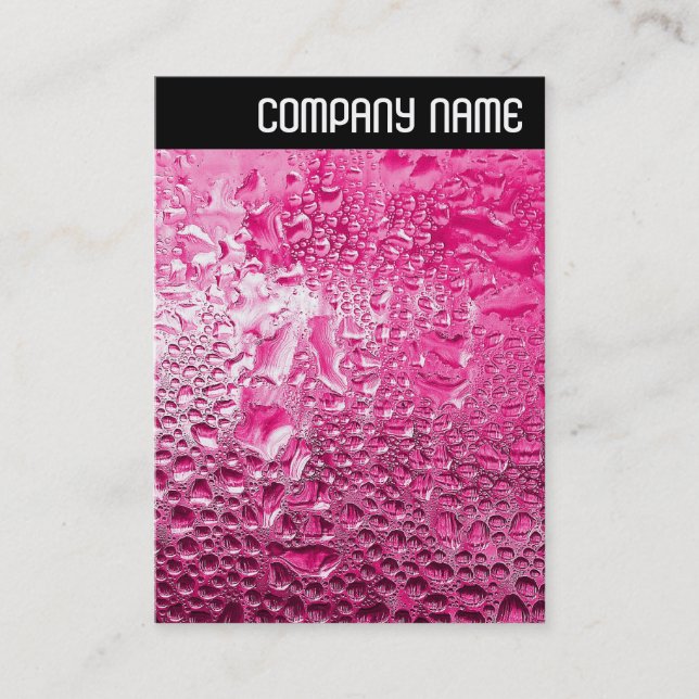 V Header - Steamy Pink Business Card (Front)