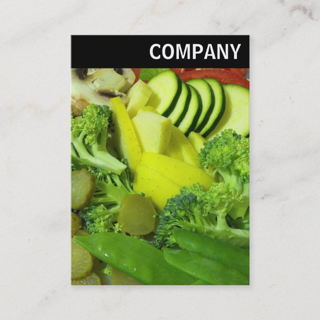 V Header - Stir-fry Vegetables 01 Business Card (Front)