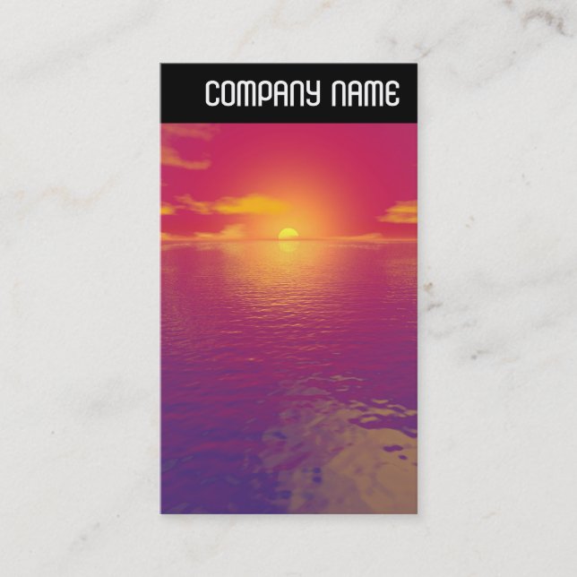 V Header - Sunrise Sunset Business Card (Front)