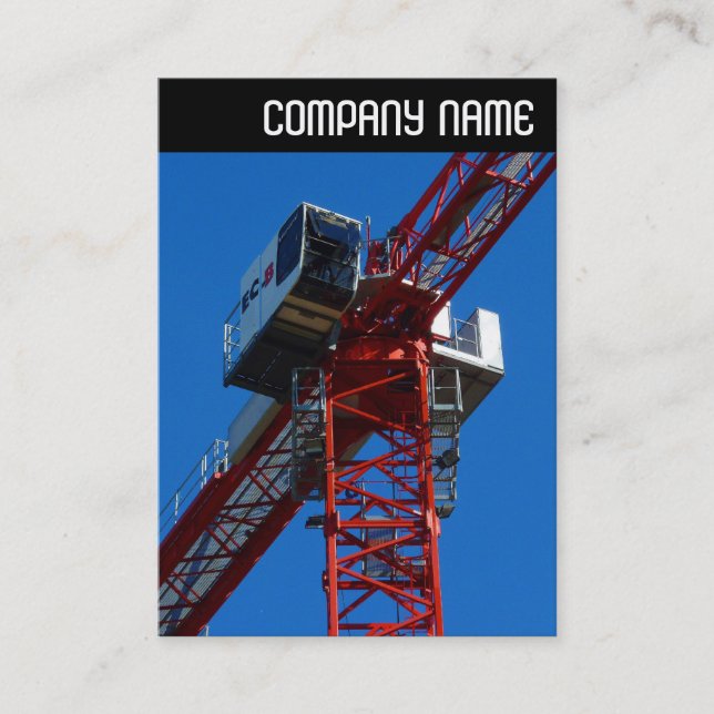 V Header - Tower Crane Business Card (Front)