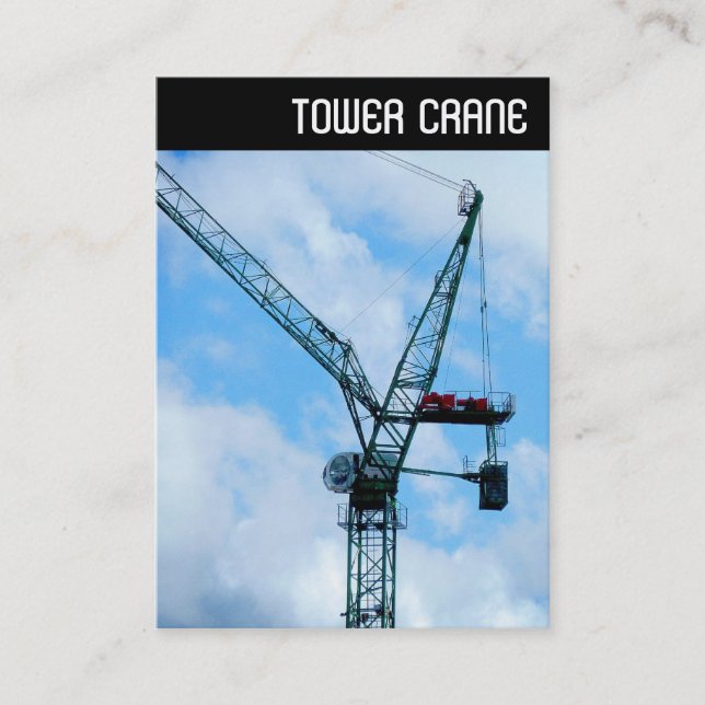V Header - TOWER CRANE Business Card (Front)