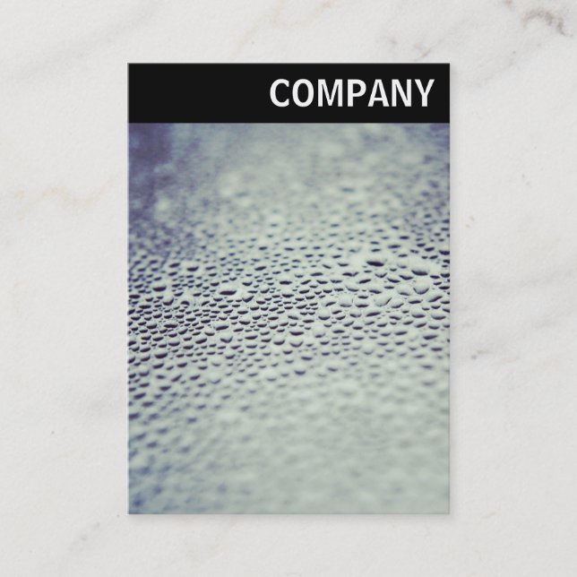 V Header - Water Droplets on Glass 01 Business Card (Front)
