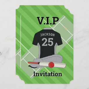 V.I.P Cricket (BLSL) Birthday Party Invitation