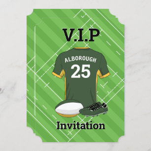 V.I.P Rugby (DGY) Birthday Party Invitation