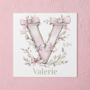 V is for Custom Name Whimsical Letter Art
