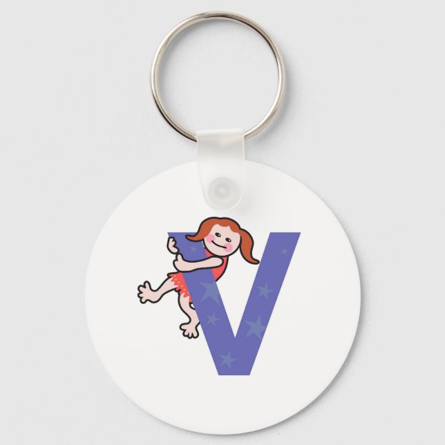 V is for.... keychain (Front)