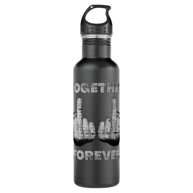 V Is For Valentine Vodka Valentines Day Drinking T Stainless Steel Water Bottle (Front)