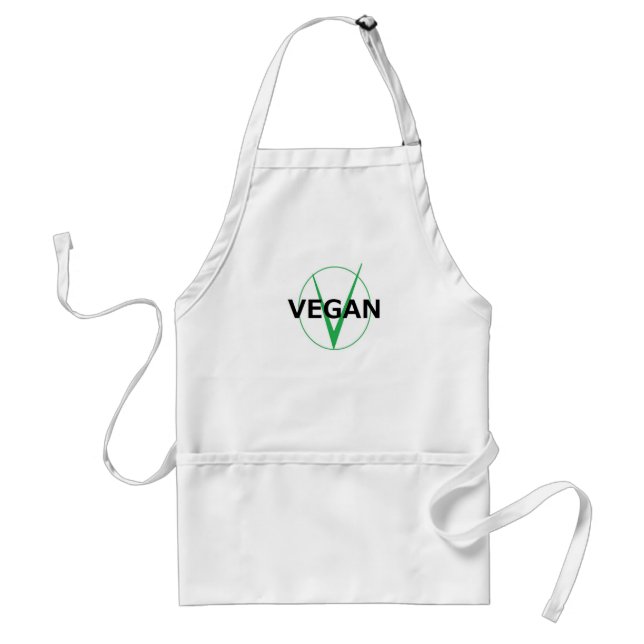 v is for vegan Apron for cooks (Front)