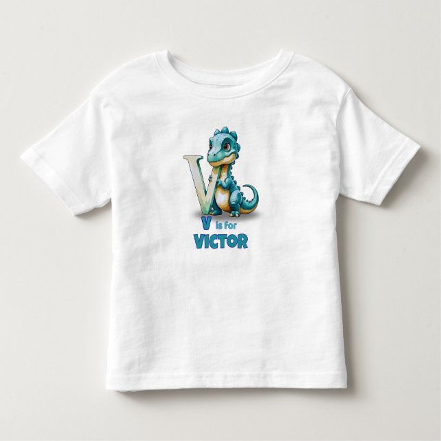 V is for Velociraptor –  Toddler T-shirt (Front)