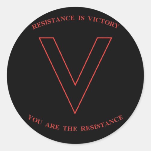 V is for Victory Sticker