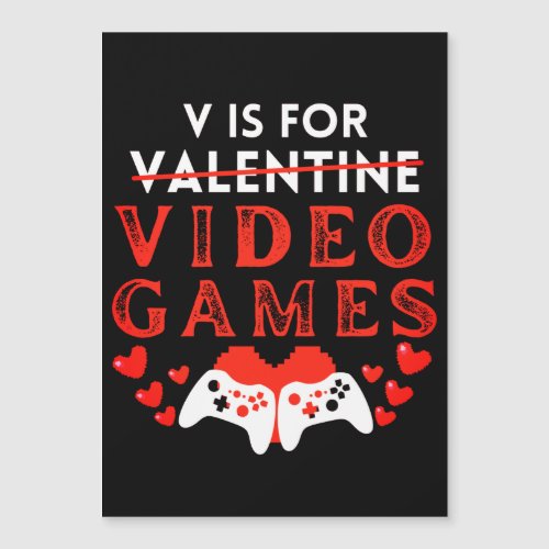 V Is For Video Games Funny Valentines Day Gamer Ho