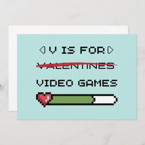 V  Is For Video Games  Invitation