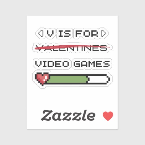 V  Is For Video Games    Sticker