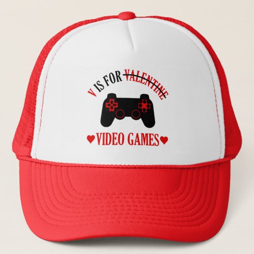 V Is For Video Games Trucker Hat