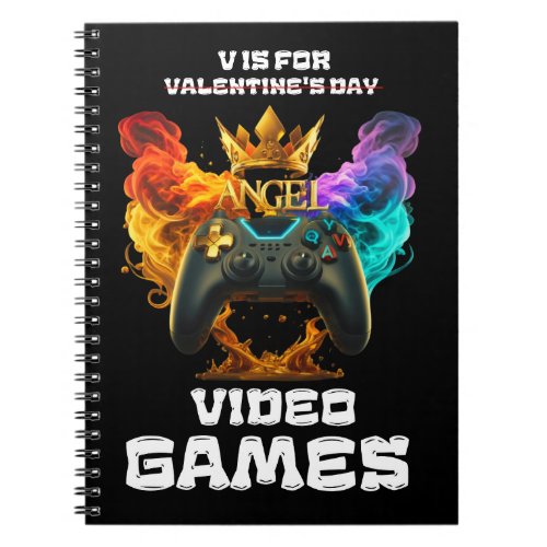 V Is For Video Games _ Valentines Day Notebook