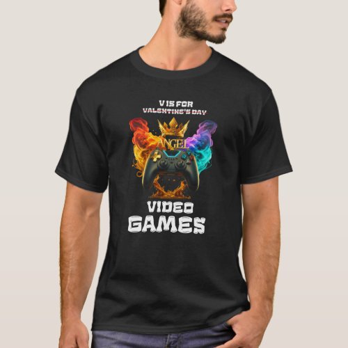 V Is For Video Games _ Valentines Day T_Shirt