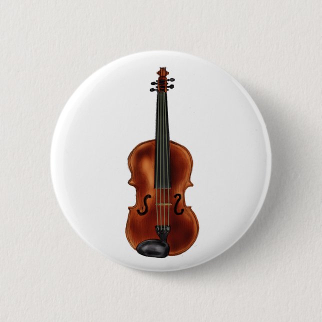V is for Violin Pinback Button (Front)