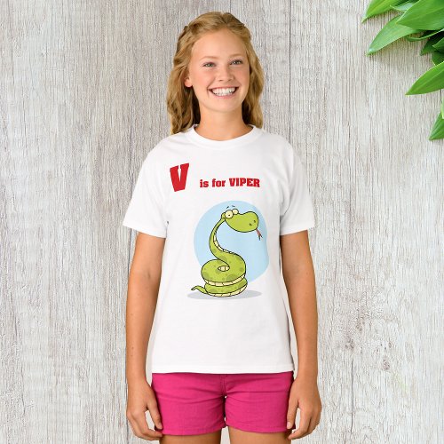 V is for Viper Girls T_Shirt