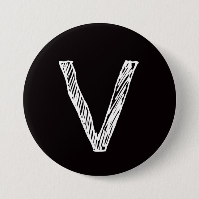 V is for Virtuous Button (Front)
