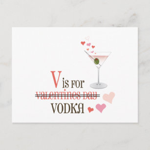 V Is For Vodka Postcard