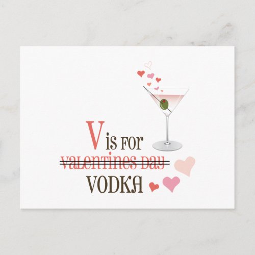 V Is For Vodka Postcard