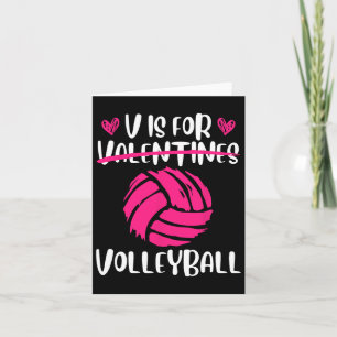 V Is For Volleyball Valentine Love Valentine39s Da Card