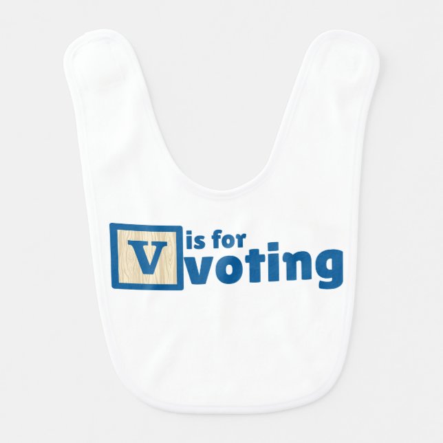 V is for Voting Bib (Front)