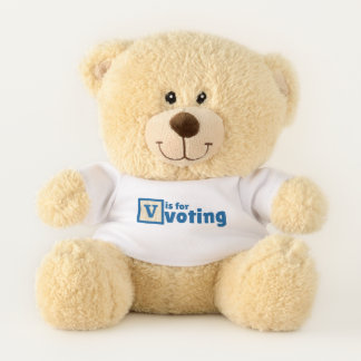 V is for Voting Teddy Bear