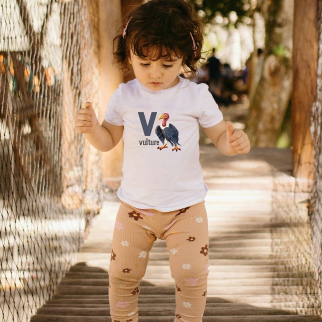 V is for Vulture - Educational Alphabet Toddler T-shirt (Creator Uploaded)