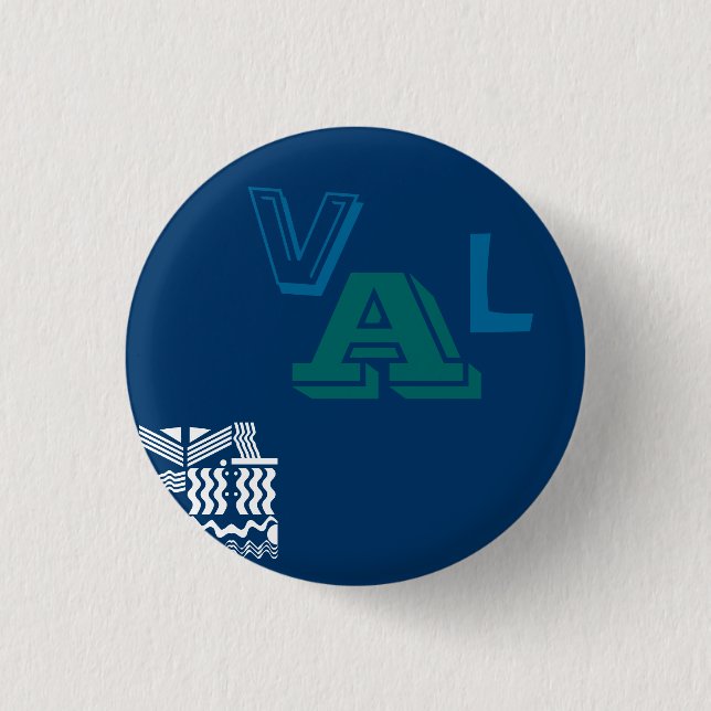 V,L,A PINBACK BUTTON (Front)