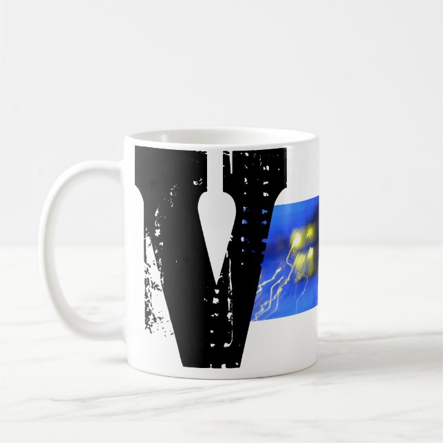 V Monogram Custom Mug (Left)