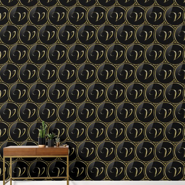 "V" Monogram Wallpaper (Hallway)