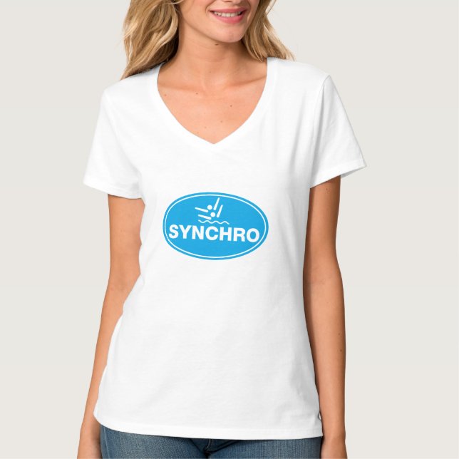 V-NECK T-Shirt Synchronized Swimming - Icon (Front)