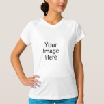 V-Neck Women's T-Shirt<br><div class="desc">Design your own womens v-neck shirt on Zazzle.com. Our design tool allows you to upload & add your art, designs, or picture to create a one of a kind womens v-neck shirt! Add text using professional fonts & see a preview of your creation. Zazzle's simple to personalize womens v-neck shirt...</div>