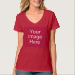 V-Neck Women's T-Shirt<br><div class="desc">Design your own womens v-neck tee! Our design tool allows you to upload & add your own artwork, design, or images to make a one-of-a-kind womens v-neck tee. Add text using awesome fonts and view a preview of your design! Our easy to customize womens v-neck tee has no minimum order...</div>