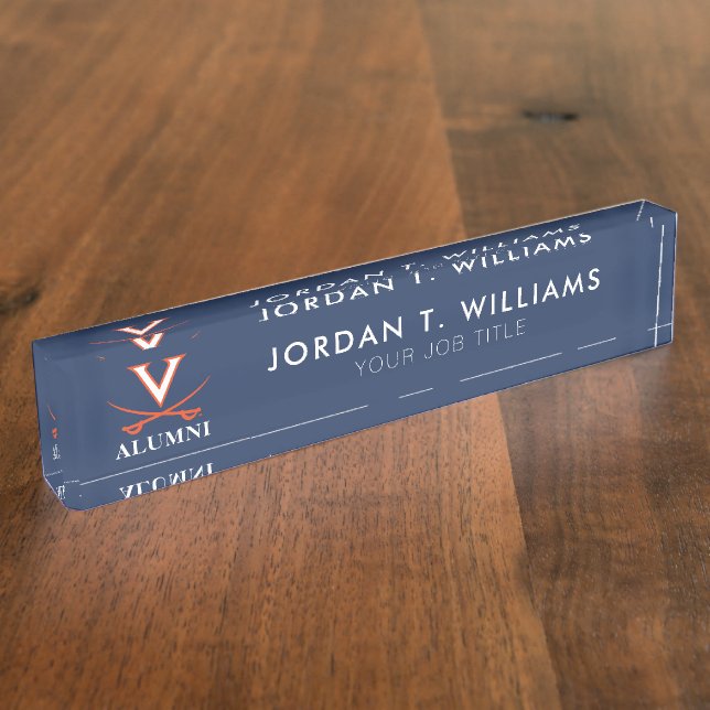 V Sabre Alumni Desk Name Plate (Side)
