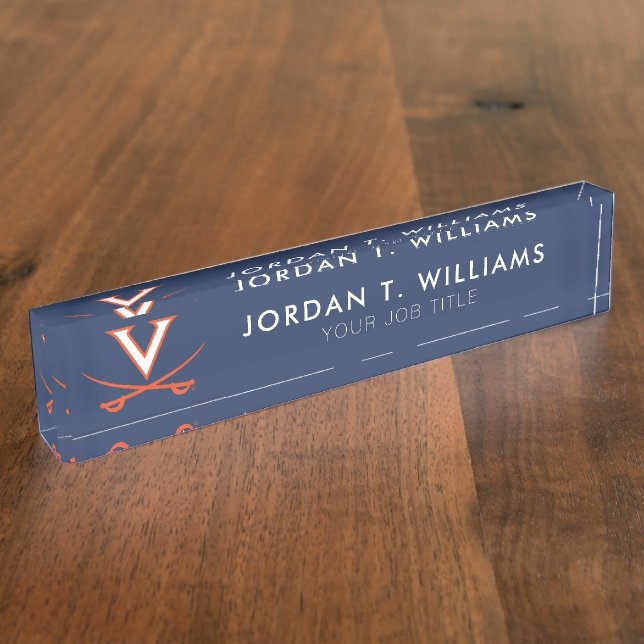 V Sabre Desk Name Plate (Side)