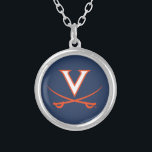 V Sabre Silver Plated Necklace<br><div class="desc">Check out these Virginia Cavaliers designs! Show off your Virginia Cavaliers pride with these new University products. These make the perfect gifts for the Virginia student,  alumni,  family,  friend or fan in your life. All of these Zazzle products are customizable with your name,  class year,  or club. Go Wahoos!</div>
