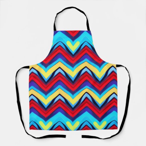V Shape Seamless Pattern with Hearts  Apron