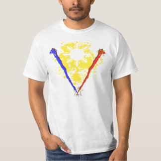 V style Philippine Flag shirt