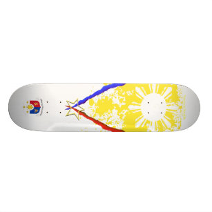 V style Philippine flag Skateboard Deck