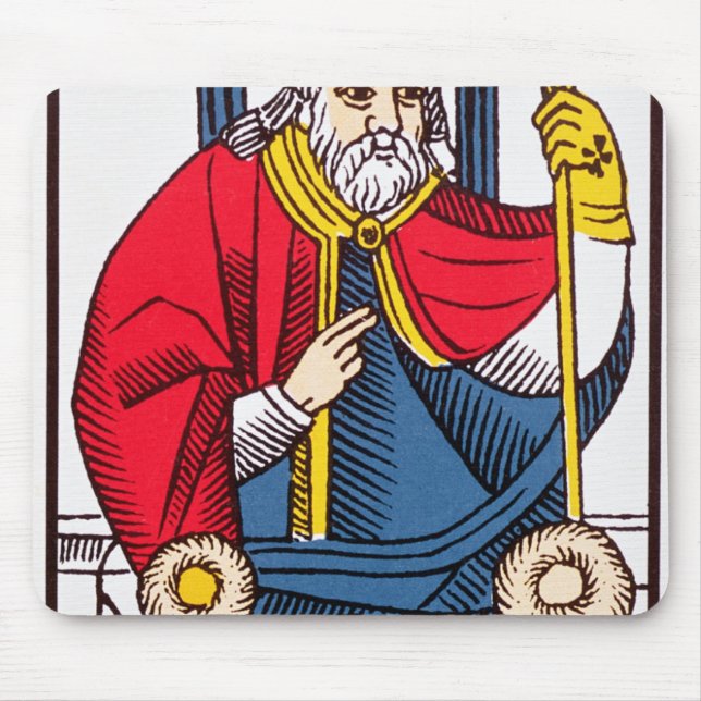 V The Pope, Tarot card Mouse Pad (Front)
