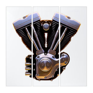 V Twin Engine Triptych
