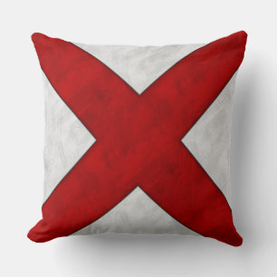 V Victor Watercolor Nautical Signal Maritime Flag Throw Pillow