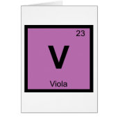 V - Viola Music Chemistry Periodic Table Symbol (Front)