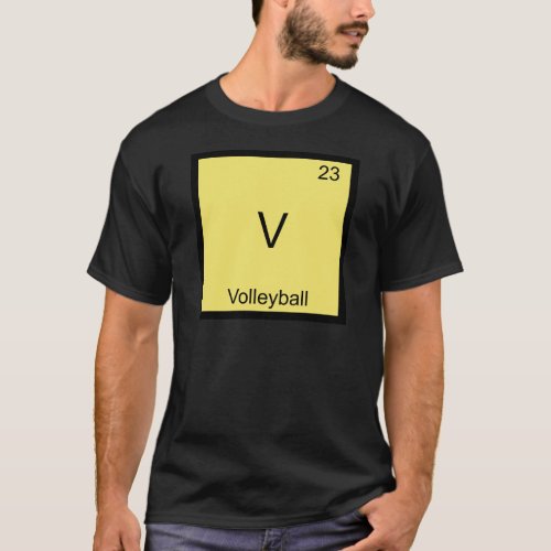 V _ Volleyball Funny Chemistry Element Symbol Tee