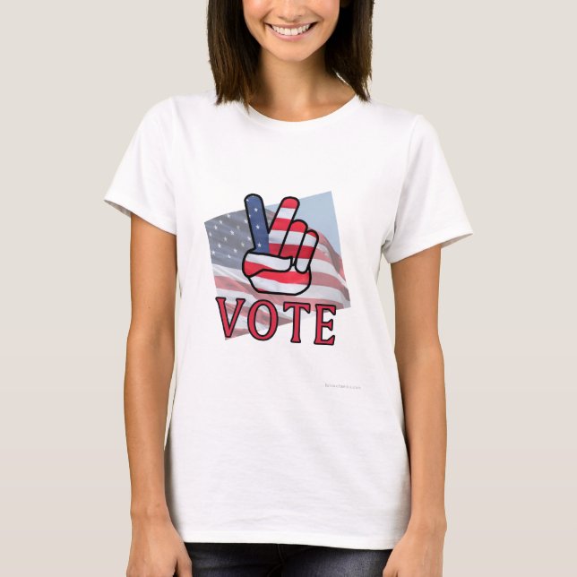 V Vote Womens Shirt (Front)