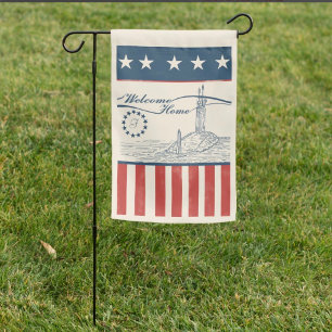 VA Class SSN Family Initial Garden Flag (Cream)