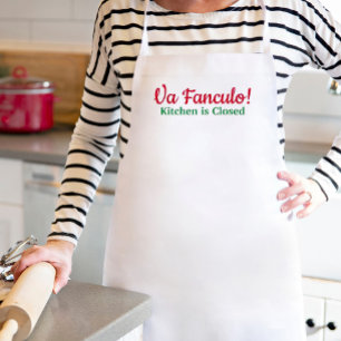 Va Fanculo Kitchen is Closed Funny Italian Joke  Adult Apron